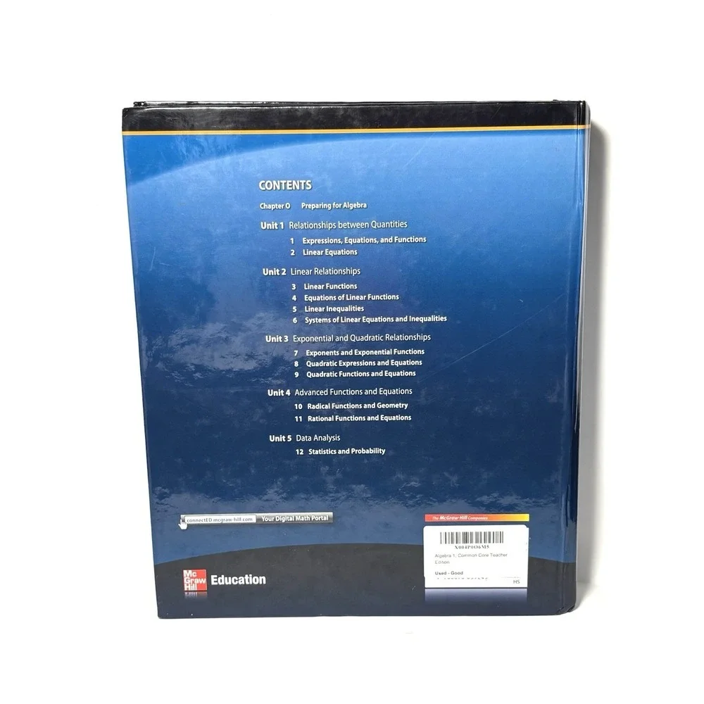 Glencoe Algebra 1 Common Core Teacher Edition Hardcover McGraw Hill 2014 TE